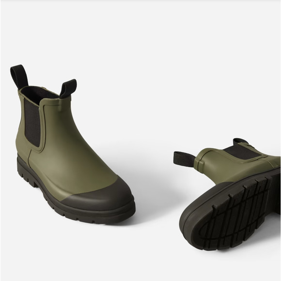 NWOT Everlane The Chelsea Rain Boot 6 Surplus Olive Green Chunky Lug 90s Y2K - Picture 5 of 8